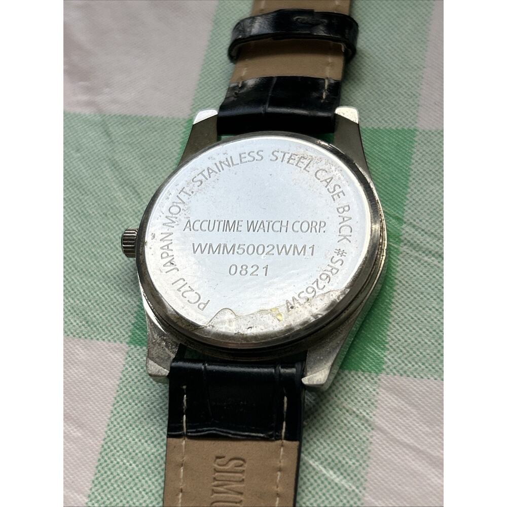 Accutime Silver Tone Easy Read Military Time Women’s Quartz Watch - Picture 5 of 8